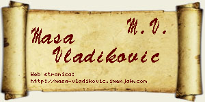 Maša Vladiković vizit kartica